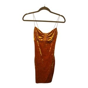 urban outfitters orange velvet dress urban outfitters orange velvet mini dress era: